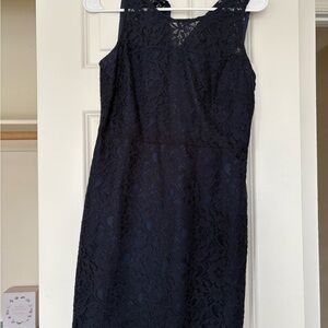 J. Crew Navy Lace Mini Dress